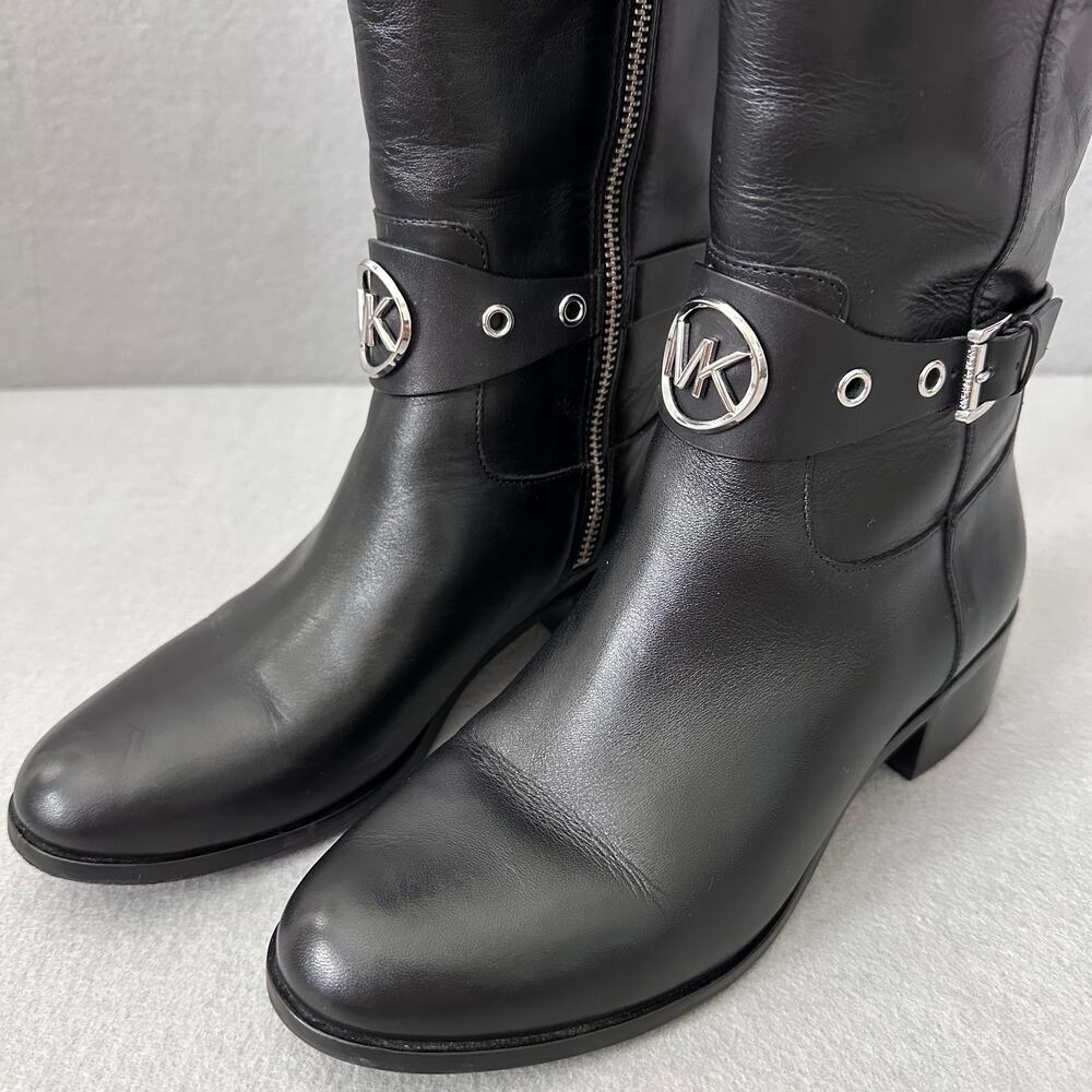 MICHAEL Michael Kors Women’s Heather Leather Almond Toe Tall Riding Boots Size 6 - Picture 3 of 16